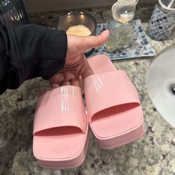 Steve Madden Chunky Platform Pink Y2K Sandals - Picture 7 of 10